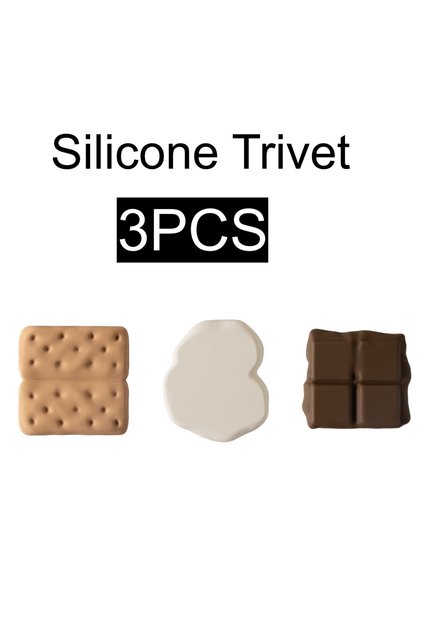 Silicone Trivet Set 3 PCS, Heat‑Resistant Hot Pot Pad, Non‑Slip Kitchen Table Countertop Protector,tablemats