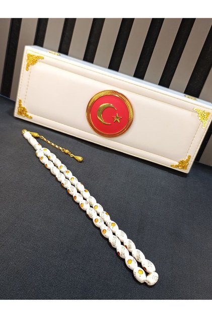 Camel Bone Praying Beads Embroidered
