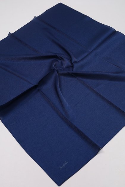 Solid Color Shimmer Scarf - Pattern-02 - Navy Blue