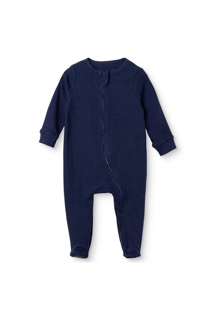 HelloBaby Erkek Bebek Tulum Fermuarlı Bisiklet Yaka Long Sleeve Patikli