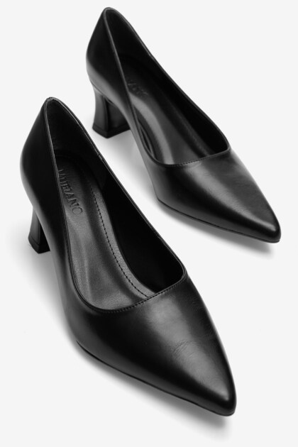 Women's Heeled Shoes Stiletto Pointed Toe Thick Heel Vesa Black