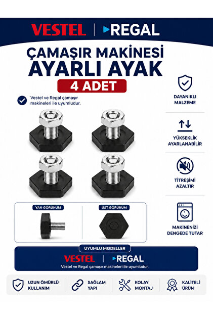 VESTEL ÇAMAŞIR MAKİNESİ VİDALI DENGE AYAĞI