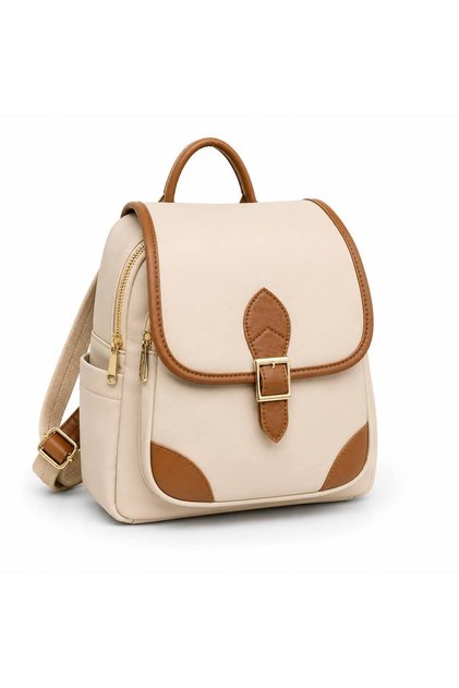 Satin Fabric Very Stylish Backpack Light Vison
