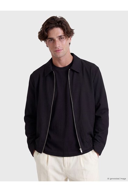 Lcw Vision Black Regular Fit Shirt Collar Men's Jacket