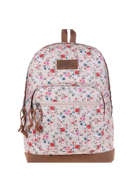 Kaukko Vintage Çiçek Desenli Sırt Çantası