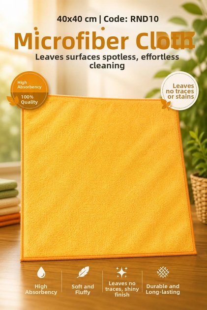 1 Piece | |   Rnd100 | |   40 X 40 Microfiber Cleaning Cloth Drying Cloth Wiping Cloth Multi-Purpose Cloth Kitchen Cloth | |   Stain-Proof | |   It Does Not Make a Smell | |   Quick Drying | |   100% Microfiber Cloth Household Cleaning Supplies