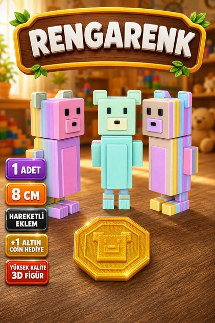 Super Bear Adventure Rainbow Gökkuşağı Ayı ve Shicka Oyuncak