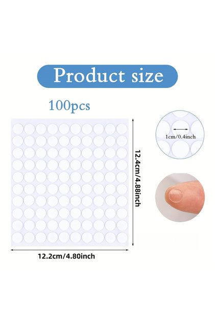 100pcs 500pcs/100pcs Waterproof Double-Sided Adhesive Dots - Removable, No-Residue Round Stickers fo