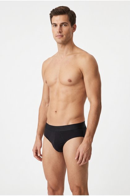Bambu Erkek Kalın Lastikli 3lü Slip