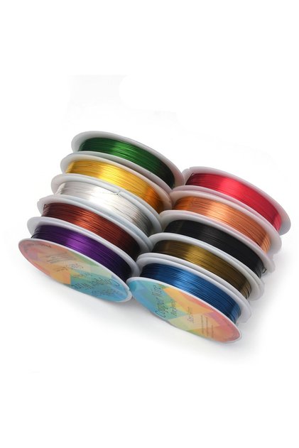0.5mm 10Rolls 10 Rolls 10 Rolls Jewelry Wire ,Craft Wire Tarnish Resistant Copper Beading Wire for C