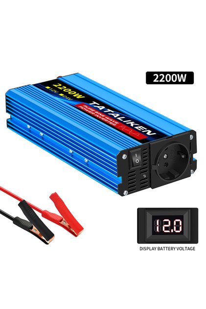 12V2200W 50HZ EU Inverter Pure Sine Wave 2500W/3500W/4500W/5000WDC 12V/24V to AC 220V 230V Voltage