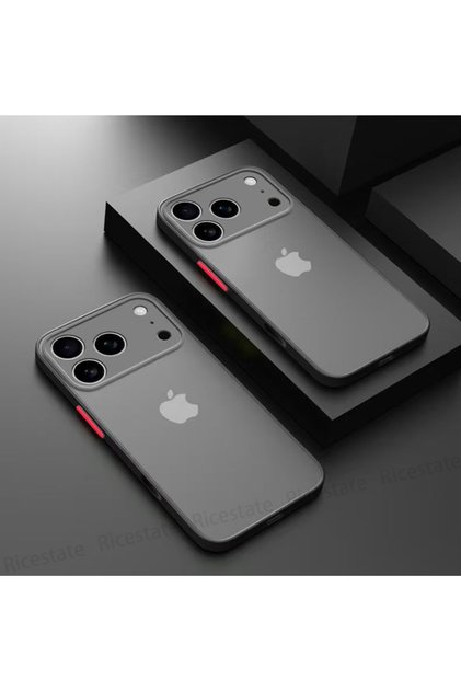 iPhone17 Pro Max black New Armor Shockproof Matte Hard Case For iphone 17 Pro Max 17 Air Cover for i