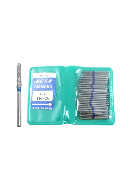 TR-26 50Pcs/Bag Dental Diamond High Speed Burs for Polishing Smoothing 1.6MM High Quality Polishing