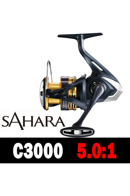 C3000 2022 SHIMANO Reel SAHARA Spinning Fishing Reel 5.0:1/6.2:1 Ratio Metal Spool 3-11KG Power Salt