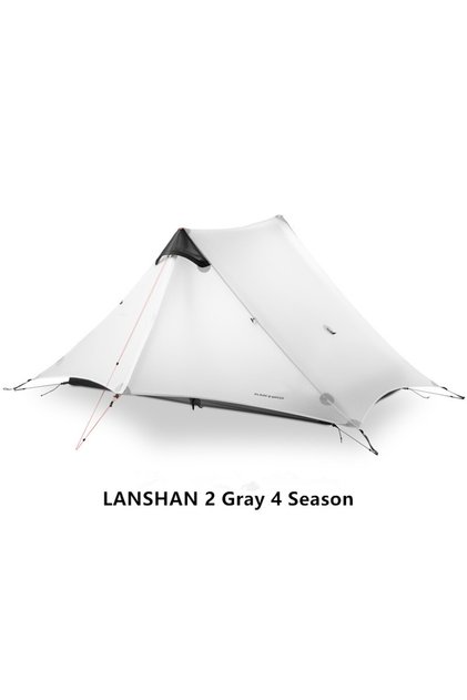 Gray 2P 4 Season 2027 New Version FLAME'S CREED LanShan 2 Person Oudoor Ultralight Camping Tent 3 Se
