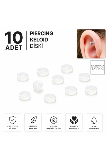 Piercing Keloid Diski Bump Yara Önleyici Bioplast Karınca Tattoo (10 ADET)