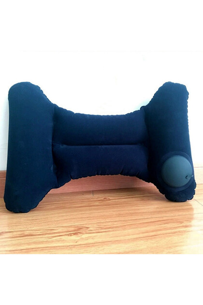 DEEP BLUE Inflatable Travel Nursing Waist Pillow, Blow Up Lumbar Body Back Support Pillow for Airpla