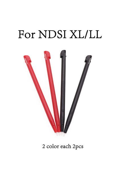 For NDSi XL LL 1Set Plastic&Metal Touch Screen Stylus Pen Game Console Pen for NDSL NDSi NDS WIIU 2D