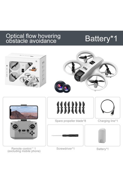 Grayish White New V66 Mini Drone WIFI FPV Hover 4K Professional HD Camera Pocket Coloful Lights Dron