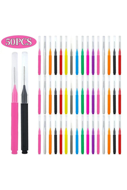 50PCS MIX 5/10/50PCS Mini Eyebrow Brush Brow Perm Brush Disposable Brow Lifting Brushes Bendable Mic