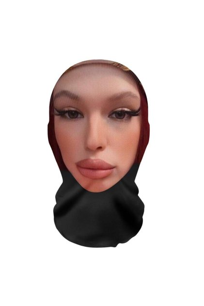 K 2025 New 3D Printed Mask Funny Mesh Mask Full Face Headwear Elastic Mesh Cosplay Headwear Balacla.