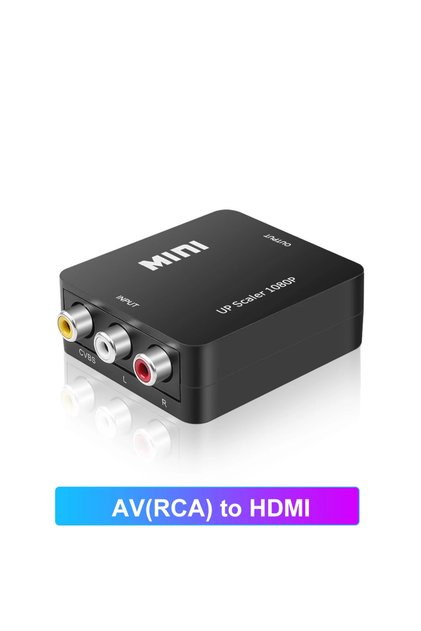 محول AV إلى HDMI عالي الدقة 1080 بكسل من النوع B، محول AV إلى HDMI متوافق مع RCA إلى HDMI، محول مركب