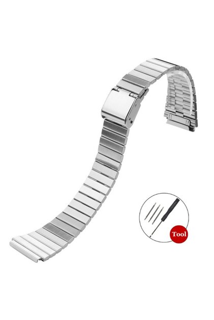 18mm Silver Vintage Watchband for F-91W/A158/A159/A168/A169/B650/AQ230 /AE500W Stainless Steel Stra