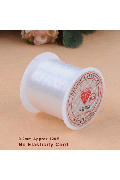 1 roll 0.2mm Approx 120M 0.2-0.8mm 1Roll DIY Beaded Transparent Nylon Manual Cord Crystal Rope No El