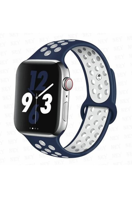 41mm 40mm 38mm M-L midblue white 6 Silicone Sport Straps For Watch Band 45mm 44mm Ultra2 49mm40mm 4