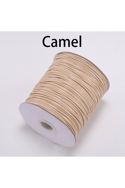 0.5mm (10Meters) Camel 10m/lot Korean Waxed Cotton Cord Waxed Thread Cord String Strap Necklace Rope