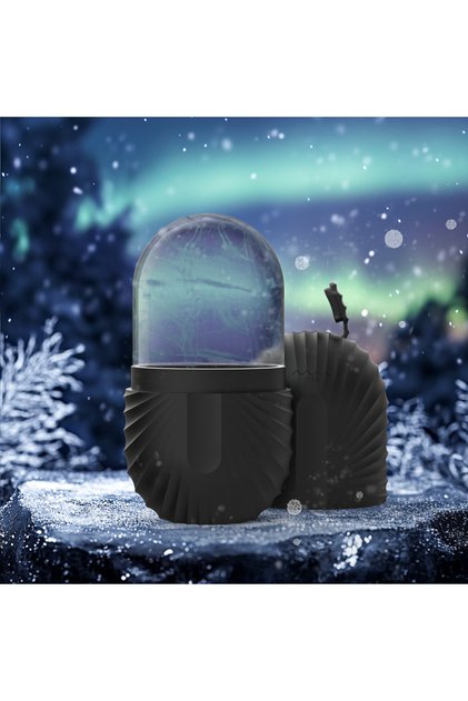 black 1pc silicone face ice cube mold for Beauty and Skin Care silicon face ice roller