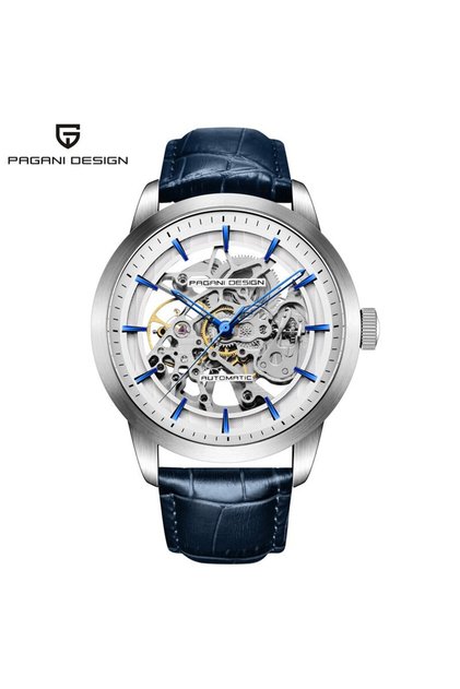 3 PAGANI DESIGN Brand Fashion Sports Leather Watches Men Luxury Automatic Mechanical Skeleton Water.