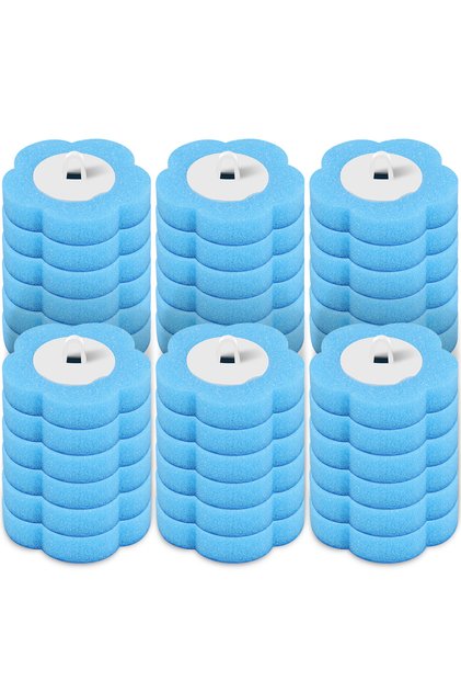 36 Blue 18/36 Pcs Toilet Brush Disposable Replacement Head Cleaning Kit Toilet Bowl Brush Long Handl