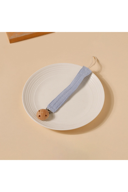 Grey blue Baby Cute Printing Pacifier Clip Kid Beech Clip Cotton Holder Chain Nipple Bracket Holder