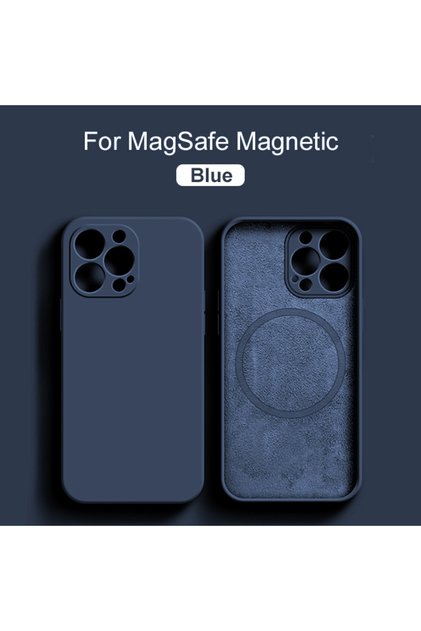 For iPhone 13 Blue Original For Magsafe Magnetic Case For iPhone 15 14 13 12 11 Pro Max Mini X XR XS