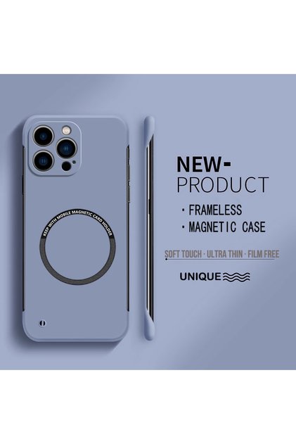 iPhone17 Pro Gray Ultra Thin Matte Hard PC Magnetic Frameless Color Phone Case For iPhone 17 Air 16E