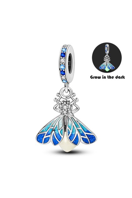 KTC1271 New In Original 925 Sterling Silver Glowing Luminous Firefly Charm Beads Pendant for Bracele