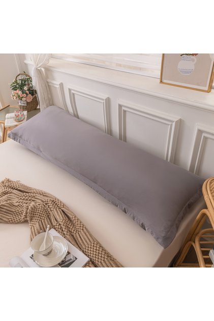 48X150Cm Moon Gray One Piece Double Long Pillowcase Home Couple Pillowcase Extended Pillowcase (Excl