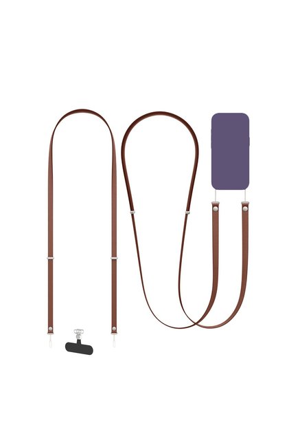 brown 1:1 Nylon Woven Magnetic Ribbon Mobile Phone Hanging Rope for iPhone Anti Loss Mobile Phone Ha
