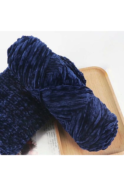 purplish blue 95g Chenille Soft Velvet Yarn Blended Knitting Wool Crochet Handmade Scarf Coat Baby B