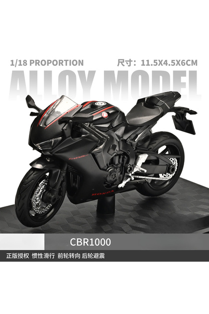 CBR 1000RR Black 1:18 Hayabusa R1 GSX1000R CBR 1000RR Motorcycle Model Toy Vehicle Collection Autobi
