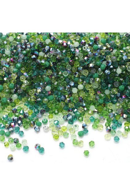2mm 500pcs green 500Pcs 2mm 3mm Mixed Color Czech Bicone Glass Loose Spacer Beads Crafts for Handmad