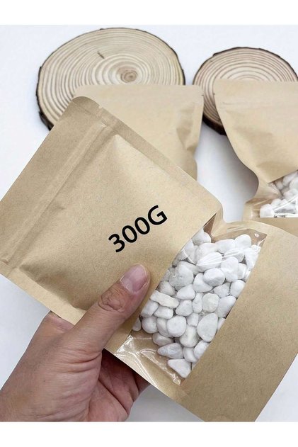 300g 100/300/500G White Pebbles Decorative Stones for Plants-Natural River Rocks for Garden Landscap
