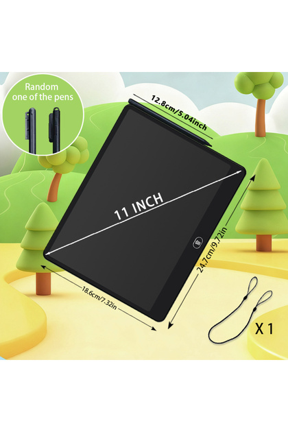 11 inch black 11/13/16 Inch Kids Chalkboard LCD Writing Board Tablet Drawing Painting Educational To
