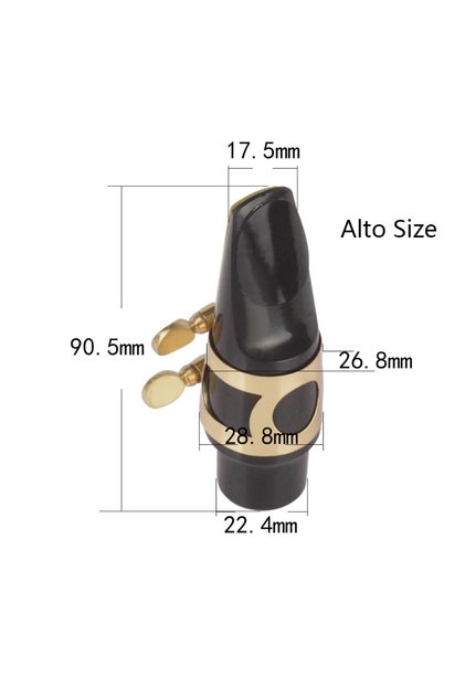 Alto Alto Tenor Soprano Sax Saxophone Mouthpiece Plastic with Cap Metal Buckle Reed Dental Pad Woodw