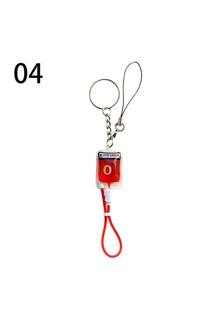 4 4 Styles Blood Bag Keychain Creative Cool A B O AB Sick Plasma Pack Car Bag Pendant Decorating Rin