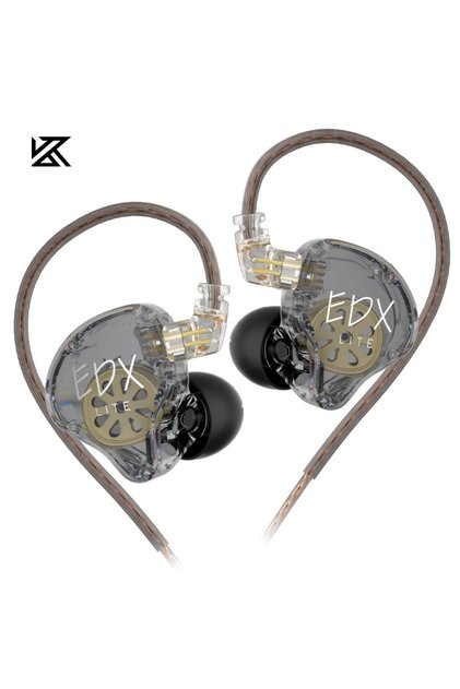Gray No Mic Original KZ EDX Lite HIFI Bass Earphones Stereo Music Earbuds In Ear IEM Monitor Stage L