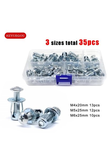 35pcs one box 35pcs/box Jack Nut Expansion Rivets Nut Screw Bolt Mix M4 M5 M6 Kit for Hollow Wall Ir