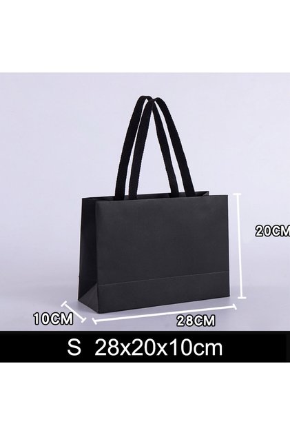 1pc S 1pc Senior Black Kraft Paper Bag Wedding Christmas Party Candy Food Cookies Packing Paper Bags