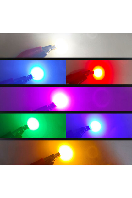 50pcs White Altra Bright T5 W1.2W W2.3W Canbus Pure Lights LED Bulbs Red/White/Pink/Blue/Ice Blue/Am
